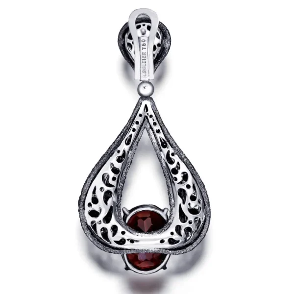 Garnet Jewelry | Stud Earrings*Alex Soldier Gold Twist Earrings With Garnet & Black Spinel
