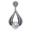 Pendants*Alex Soldier Gold Twist Pendant With Freshwater Pearl & Diamonds