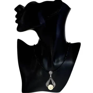 Pendants*Alex Soldier Gold Twist Pendant With Pearl & White Diamonds
