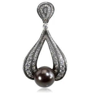 Pendants*Alex Soldier Gold Twist Pendant With Tahitian Pearl & Diamonds