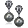 Diamond Jewelry | Stud Earrings*Alex Soldier Gold Twist Petite Earrings With Tahitian Pearls & Diamonds