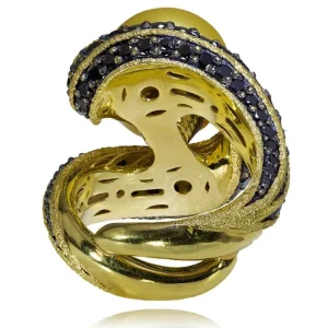Diamond Jewelry | Gold Rings*Alex Soldier Gold Twist Ring With Golden Pearl & Diamonds