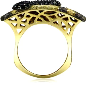 Diamond Jewelry | Designer Rings*Alex Soldier Gold Volna Ring with Black Diamonds