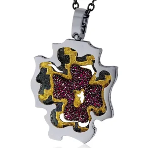 For Men | Pendants*Alex Soldier Grand Cross Pendant/Necklace with Rubies