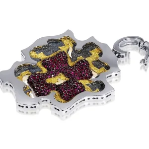 For Men | Pendants*Alex Soldier Grand Cross Pendant/Necklace with Rubies