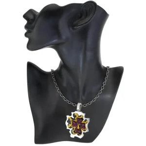 For Men | Pendants*Alex Soldier Grand Cross Pendant/Necklace with Rubies