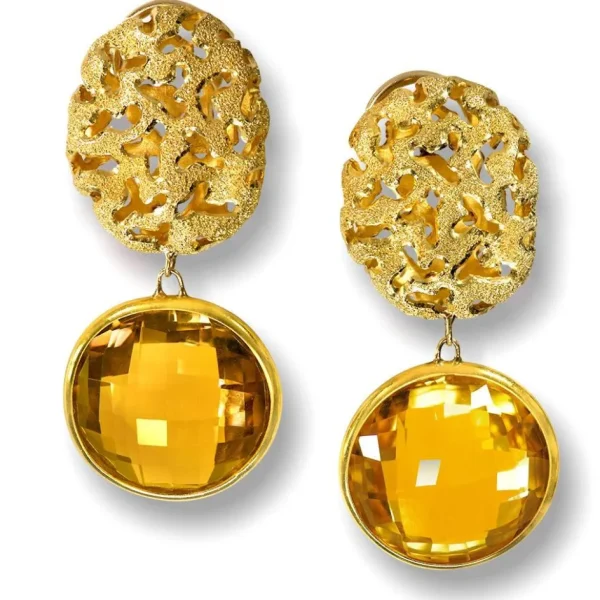 Stud Earrings*Alex Soldier 14 Karat Yellow Gold Moneta Earrings