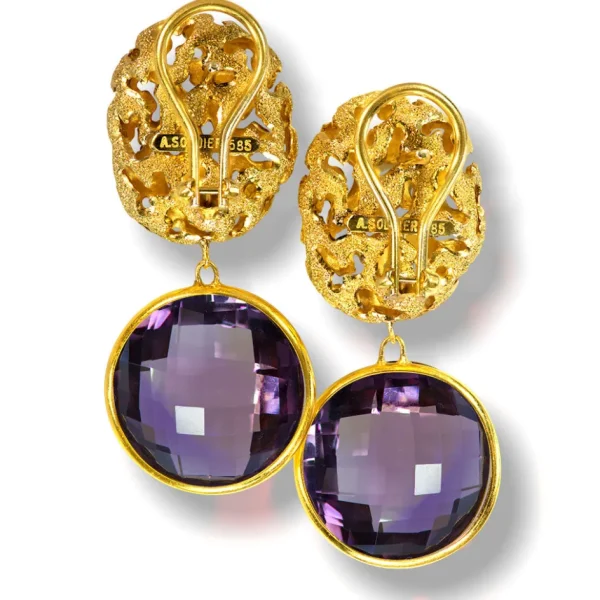 Stud Earrings*Alex Soldier 14 Karat Yellow Gold Moneta Earrings