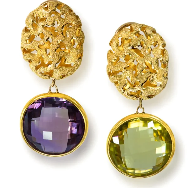 Stud Earrings*Alex Soldier 14 Karat Yellow Gold Moneta Earrings