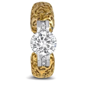 Bold & Vintage Inspired | Solitaire*Alex Soldier Lily Diamond Gala Texture Engagement Ring