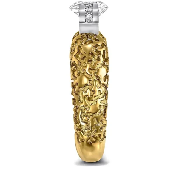 Bold & Vintage Inspired | Solitaire*Alex Soldier Lily Diamond Gala Texture Engagement Ring