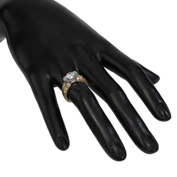 Bold & Vintage Inspired | Solitaire*Alex Soldier Lily Diamond Gala Texture Engagement Ring