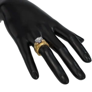 Bold & Vintage Inspired | Solitaire*Alex Soldier Lily Diamond Gala Texture Engagement Ring