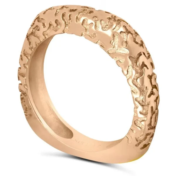 Bold & Vintage Inspired | Solid Gold Or Platinum Bands*Alex Soldier Lily Gala Texture Wedding Band
