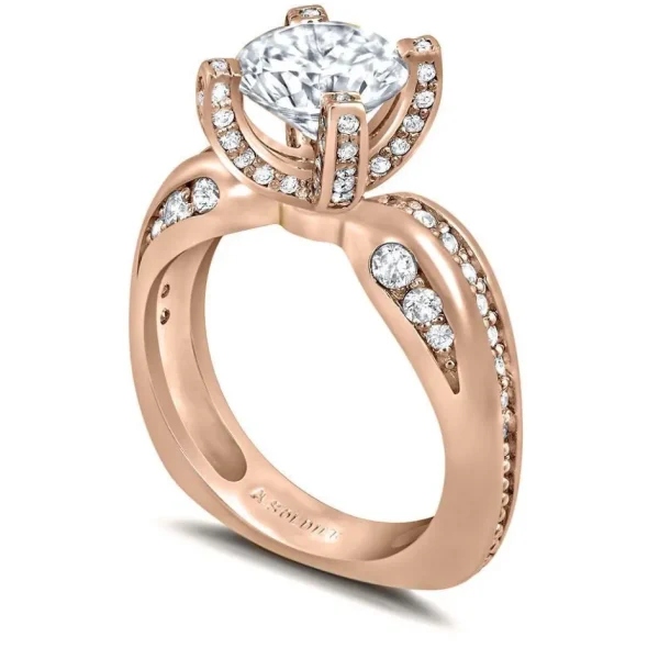 Bold & Vintage Inspired | Gold Rings*Alex Soldier Modern Sensuality Diamond Crown Grace Engagement Ring