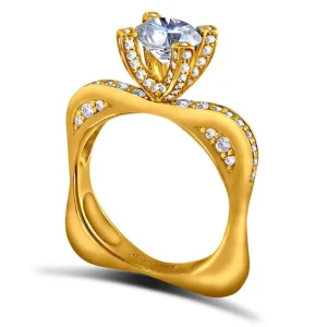 Bold & Vintage Inspired | Gold Rings*Alex Soldier Modern Sensuality Diamond Crown Jewel Engagement Ring