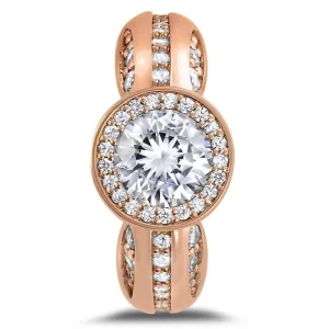 Halo | Gold Rings*Alex Soldier Modern Sensuality Diamond Halo Grace Engagement Ring