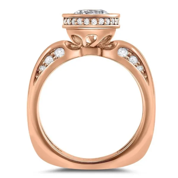 Halo | Gold Rings*Alex Soldier Modern Sensuality Diamond Halo Grace Engagement Ring