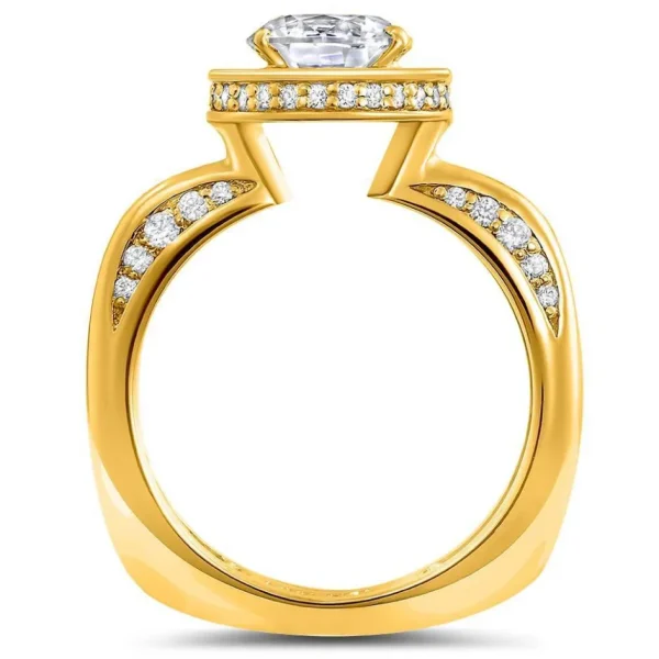 Halo | Gold Rings*Alex Soldier Modern Sensuality Diamond Halo Unity Engagement Ring
