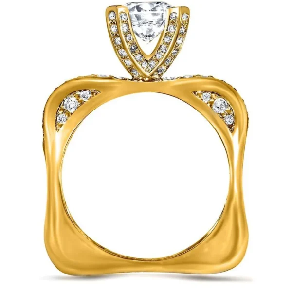 Bold & Vintage Inspired | Gold Rings*Alex Soldier Modern Sensuality Diamond Crown Jewel Engagement Ring