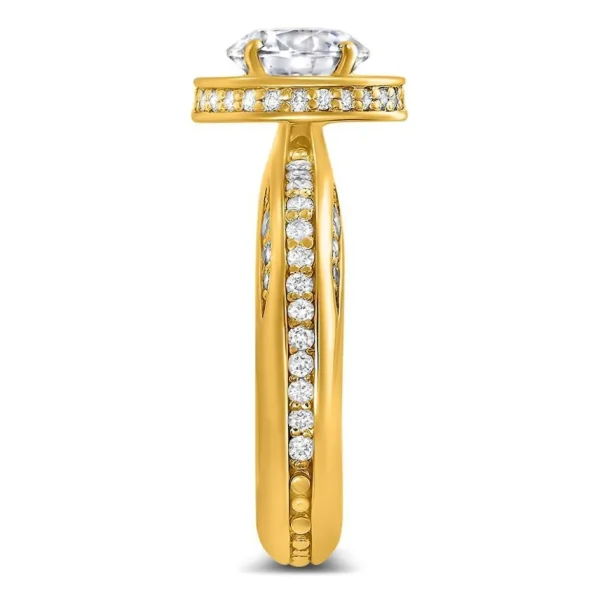 Halo | Gold Rings*Alex Soldier Modern Sensuality Diamond Halo Unity Engagement Ring