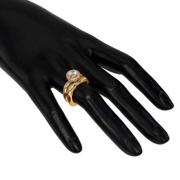 Halo | Gold Rings*Alex Soldier Modern Sensuality Diamond Halo Unity Engagement Ring