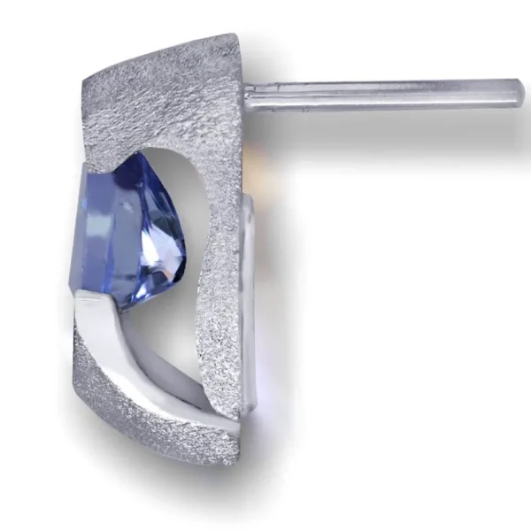 Stud Earrings*Alex Soldier Passion Tanzanite White Gold Stud Earrings