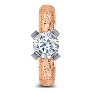 Solitaire | Gold Rings*Alex Soldier Princess Cora Texture Engagement Ring