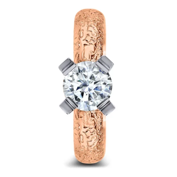 Solitaire | Gold Rings*Alex Soldier Princess Cora Texture Engagement Ring