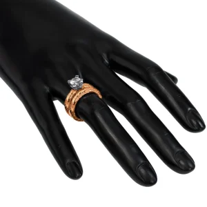 Solitaire | Gold Rings*Alex Soldier Princess Cora Texture Engagement Ring