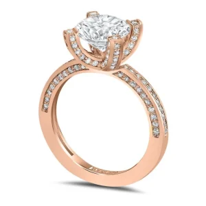 Bold & Vintage Inspired | Gold Rings*Alex Soldier Princess Diamond Crescent Sequel Engagement Ring