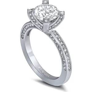 Bold & Vintage Inspired*Alex Soldier Princess Diamond Crescent Engagement Ring