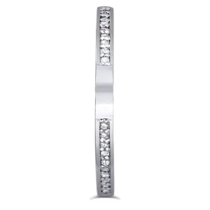 Modern & Elegant*Alex Soldier Princess Diamond Crescent Stackable Wedding Band