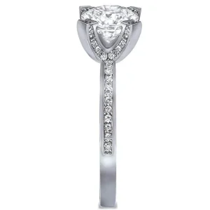 Bold & Vintage Inspired*Alex Soldier Princess Diamond Crescent Engagement Ring