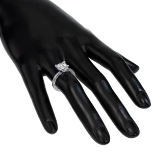 Bold & Vintage Inspired*Alex Soldier Princess Diamond Crescent Engagement Ring