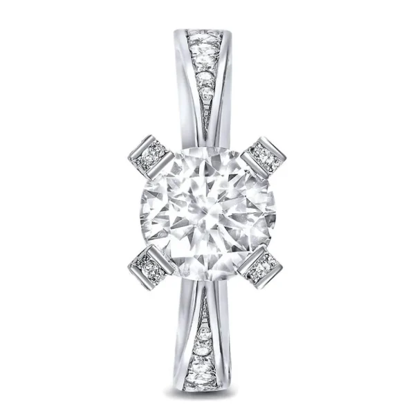 Bold & Vintage Inspired*Alex Soldier Princess Diamond Crown Engagement Ring