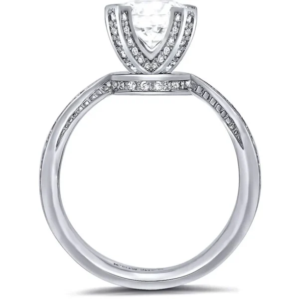 Bold & Vintage Inspired*Alex Soldier Princess Diamond Crown Engagement Ring