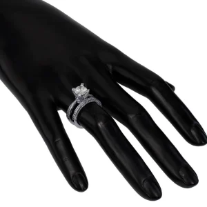 Bold & Vintage Inspired*Alex Soldier Princess Diamond Crown Engagement Ring