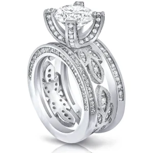 Bold & Vintage Inspired*Alex Soldier Princess Diamond Garden Engagement Ring