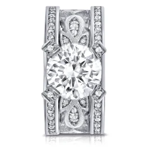 Bold & Vintage Inspired*Alex Soldier Princess Diamond Garden Engagement Ring