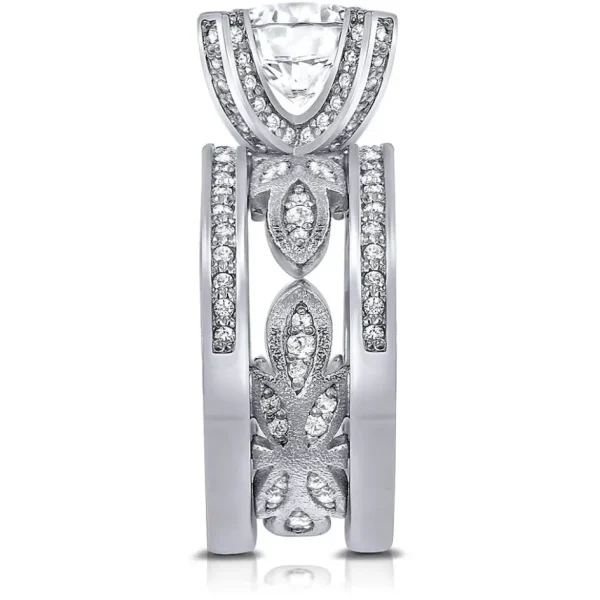 Bold & Vintage Inspired*Alex Soldier Princess Diamond Garden Engagement Ring
