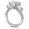 Bold & Vintage Inspired*Alex Soldier Princess Diamond Trinity Engagement Ring