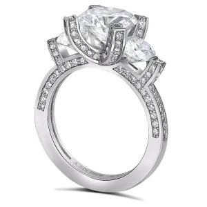 Bold & Vintage Inspired*Alex Soldier Princess Diamond Trinity Engagement Ring