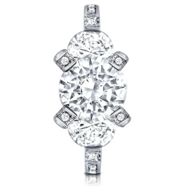 Bold & Vintage Inspired*Alex Soldier Princess Diamond Trinity Engagement Ring