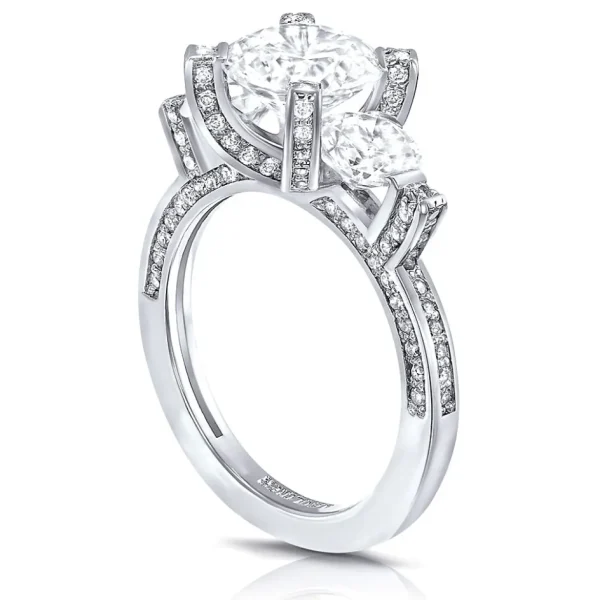 Bold & Vintage Inspired*Alex Soldier Princess Diamond Trinity Engagement Ring