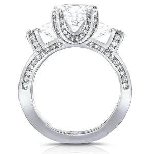Bold & Vintage Inspired*Alex Soldier Princess Diamond Trinity Engagement Ring