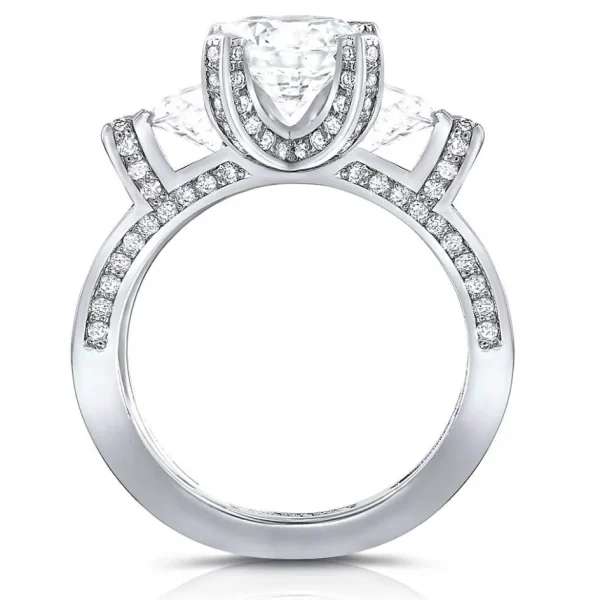 Bold & Vintage Inspired*Alex Soldier Princess Diamond Trinity Engagement Ring