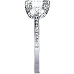 Bold & Vintage Inspired*Alex Soldier Princess Diamond Trinity Engagement Ring