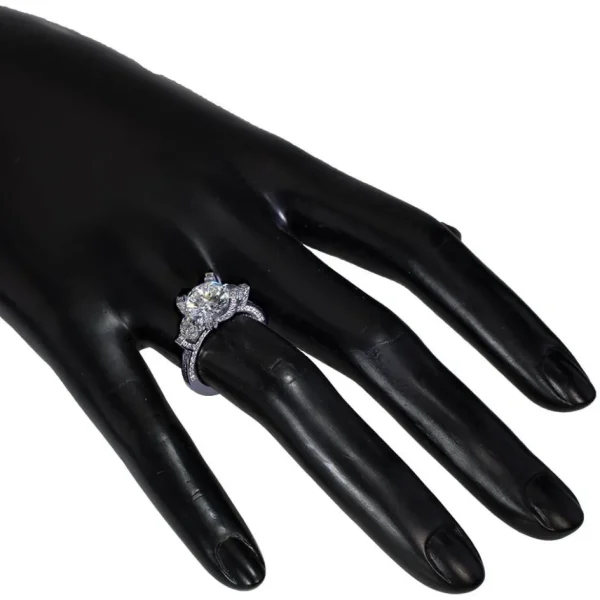 Bold & Vintage Inspired*Alex Soldier Princess Diamond Trinity Engagement Ring