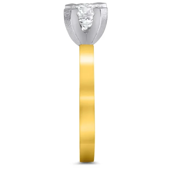 Solitaire | Gold Rings*Alex Soldier Princess Sand Texture Engagement Ring